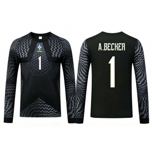 Billige Fotballdrakt Brasil Alisson Becker #1 Keeper Replika Hjemmedrakt VM 2026 Langermet Billige Fotballdrakt Brasil Alisson Becker #1 Keeper Replika Hjemmedrakt VM 2026 Langermet